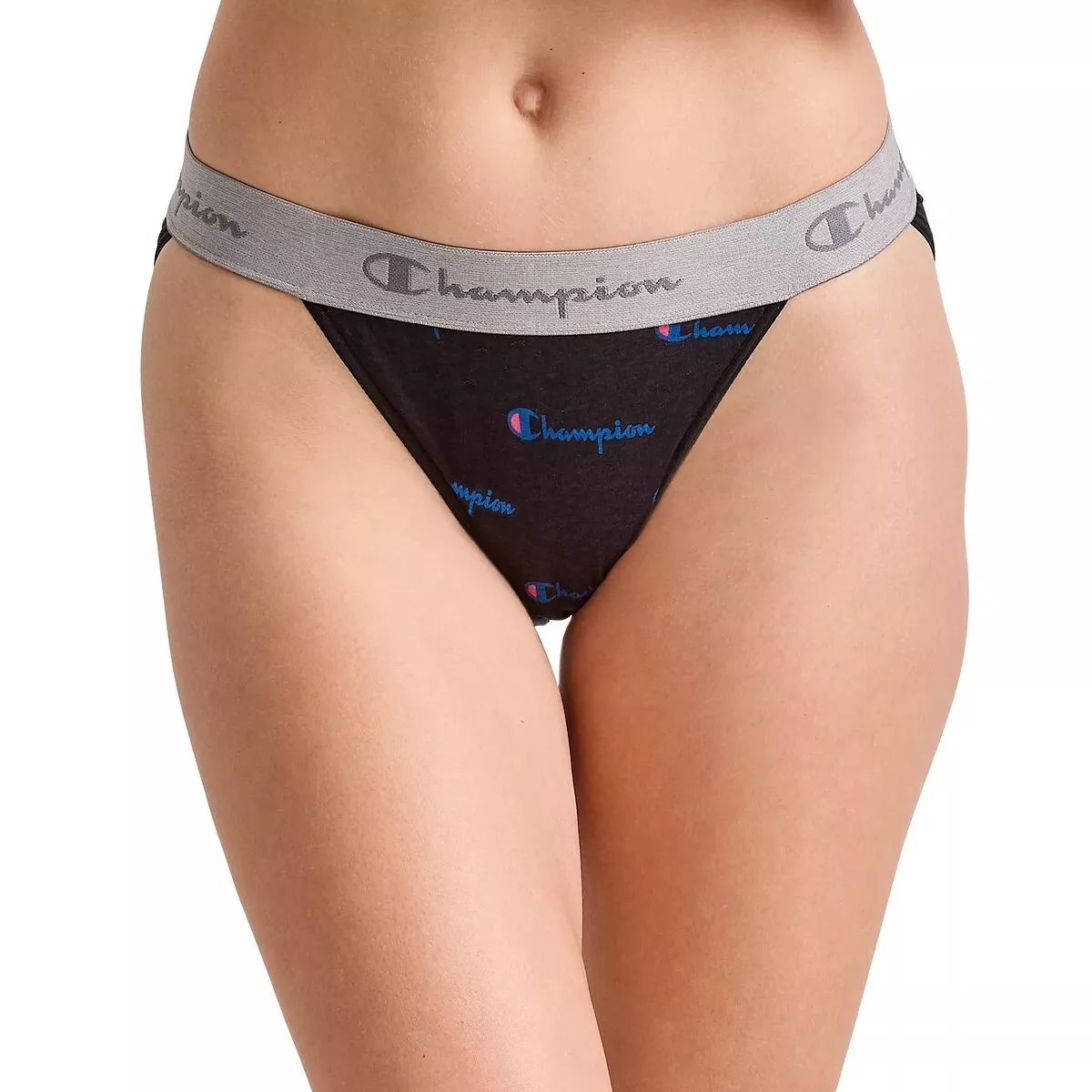 Champion Size M Women's Stretch Cotton Bikini Underwear Black