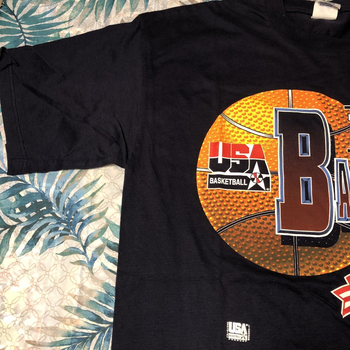 【USA製・ヴィンテージ】Tシャツ D-One Basketball Lサイズ Vintage Logo 7 Dream Team Blue T-Shirt Size XL USA