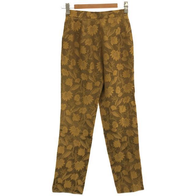 Eriko Katori 2021 AW Flower Jaquard Pin Tuck Pants Jacquard Eriko Katori 2021 AW Flower Jaquard Pin Tuck Pants Jacquard