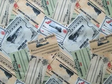 TRAIN TICKETS RAILROAD TICKET MULTI COLOR REALISTIC COTTON FABRIC FQ
