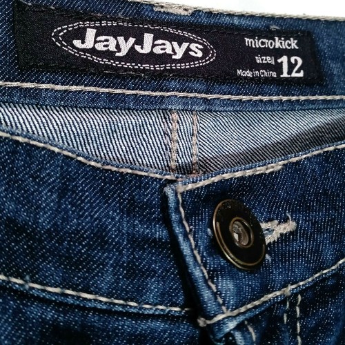 Jay Jays Micro Kick Style Zip up Denim Blue Jeans - Ladies Size 12 W 30.5" - Picture 6 of 9