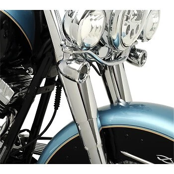 Biker's Choice 494047 Chrome Fork Slider Covers Smooth Stock Length 6-5/8" - Image 2 of 2