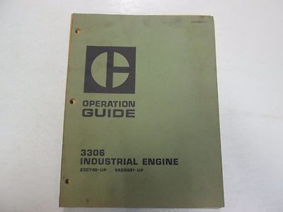 Caterpillar 3306 Industrial Engine Operation Guide Manual STAINS FACTORY OEM 