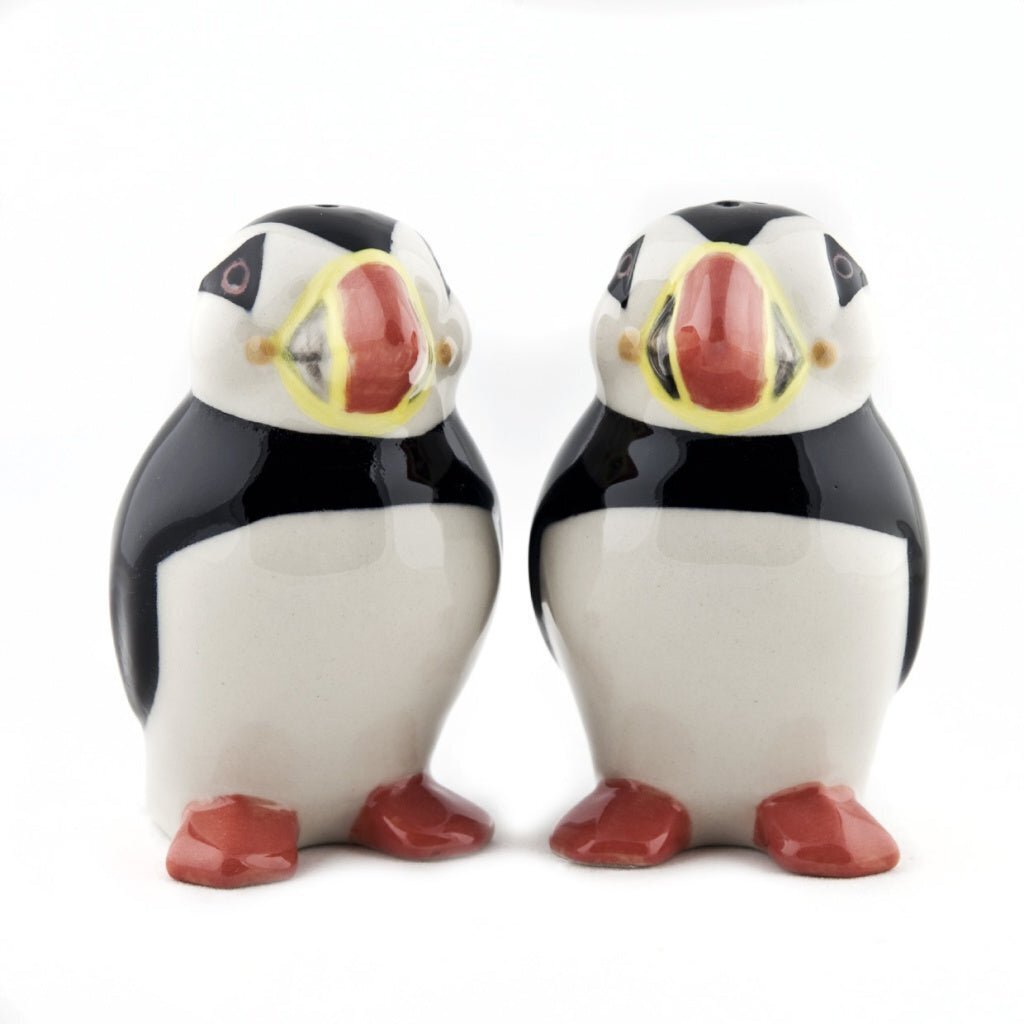 Puffin Bird Salt & Pepper Shakers By Quail Ceramics