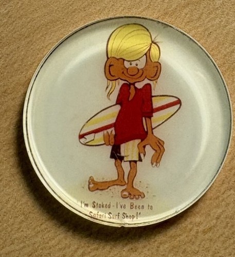Murphy, Safari Surf Shop Rare Collectible Plastic Pog, Rick Griffin