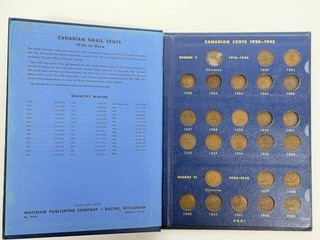 Vintage Whitman Canadian 1c Small Cents Book #9501 1920 1969 Partially Full!