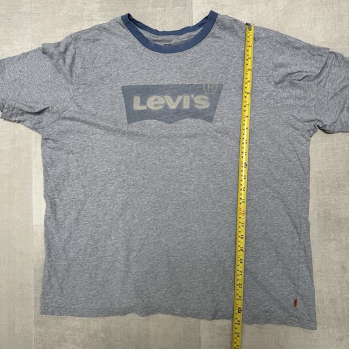 VTG Levi's Men’s Grey Blue Relaxed Fit T- Shirt Orange Tag Size Large - Picture 7 of 10