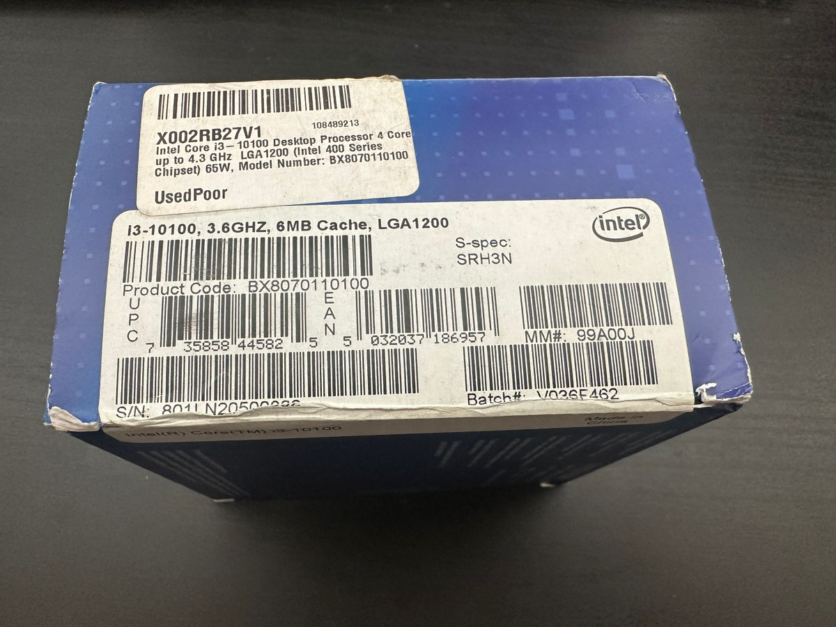 Intel i3-10105F 10th LGA1200 BOX全付 Amazon.com: Intel Core i3-10100 Desktop Processor 4 Cores up