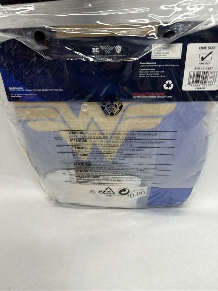 Rubies Adult Wonder Woman Costume Kit OSFM Halloween - Image 2 of 4