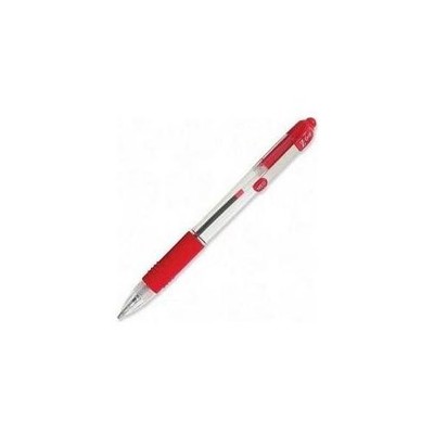 Zebra Pen ZEB22230 Z-grip Ballpoint 1.0mm Red Ink Clear Barrel