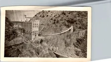 Hoover Dam Construction 1930s Power House & Suspension Bridge Photograph