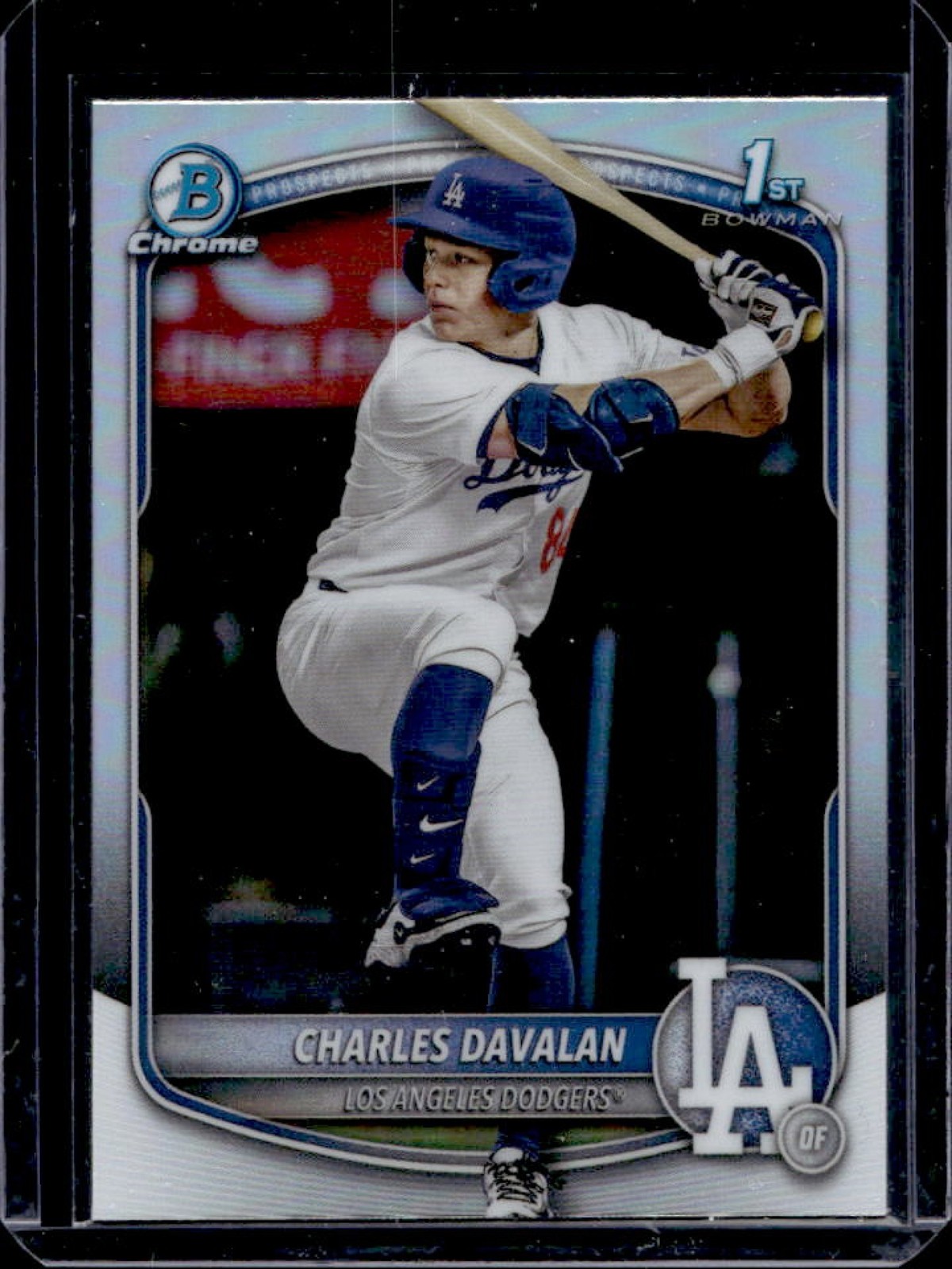 2025 Bowman Draft Charles Davalan Chrome Refractor 1st Prospect #BDC-96 Dodgers