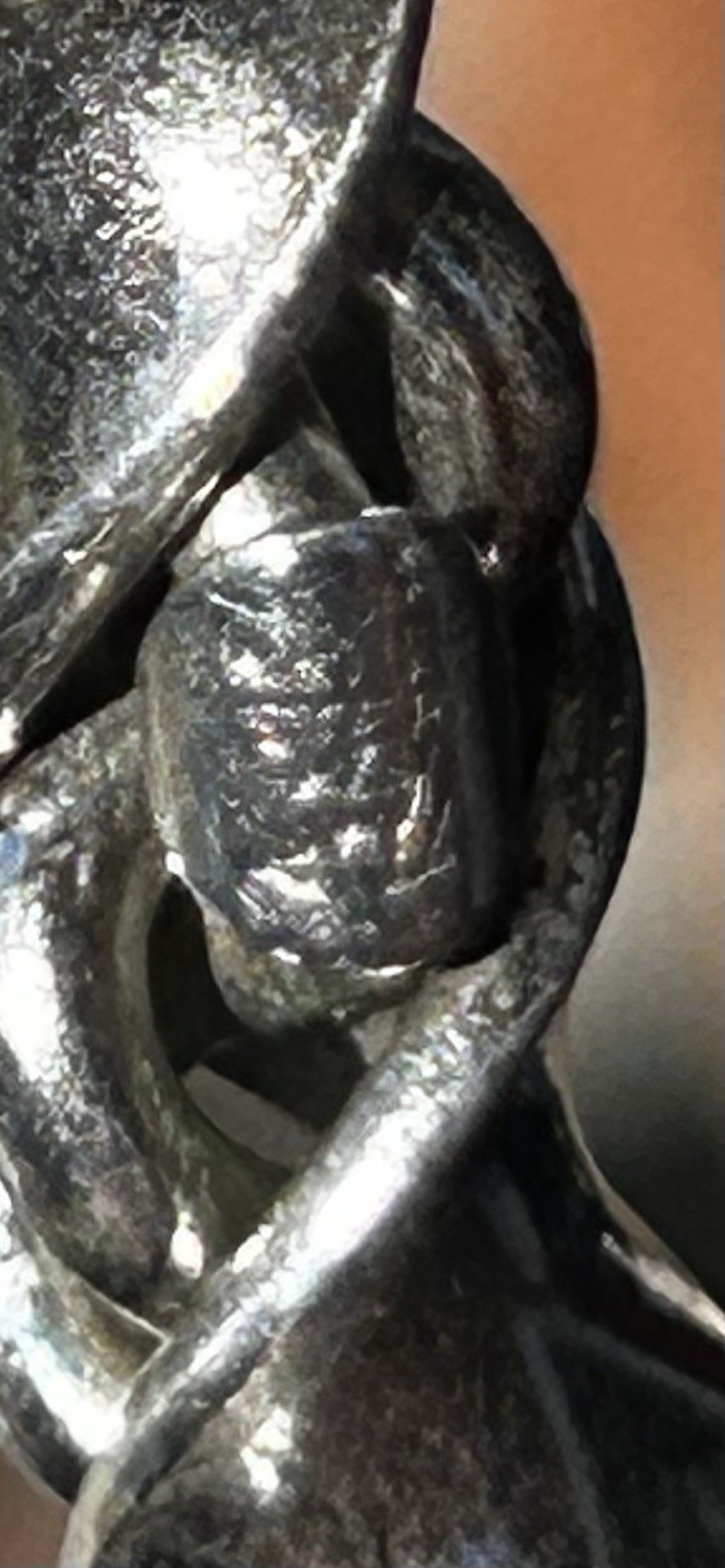 Vintage Boho Style Twisted Silver Bracelet Heavy Bracelet Handmade