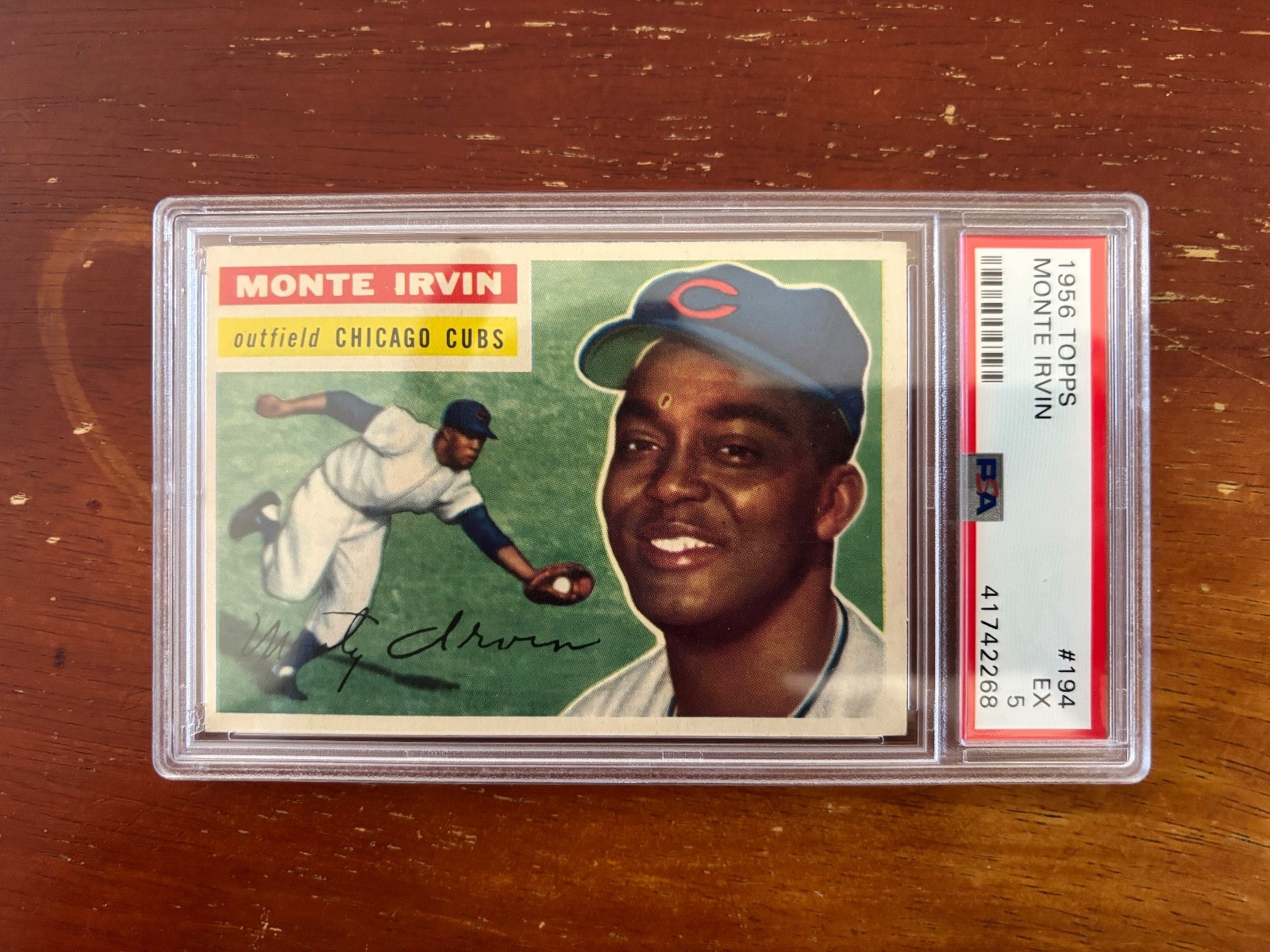 1956 Topps #194 Monte Irvin Chicago Cubs HOF PSA 5 EX