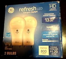 GE Refresh LED Light Bulbs Daylight 60W Equivalent 800 Lumens A19 GU24 f3
