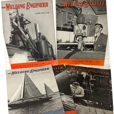 The Welding Engineer Magazine 1950 Lot 5 Issues McGraw-Hill Industrial Vintage