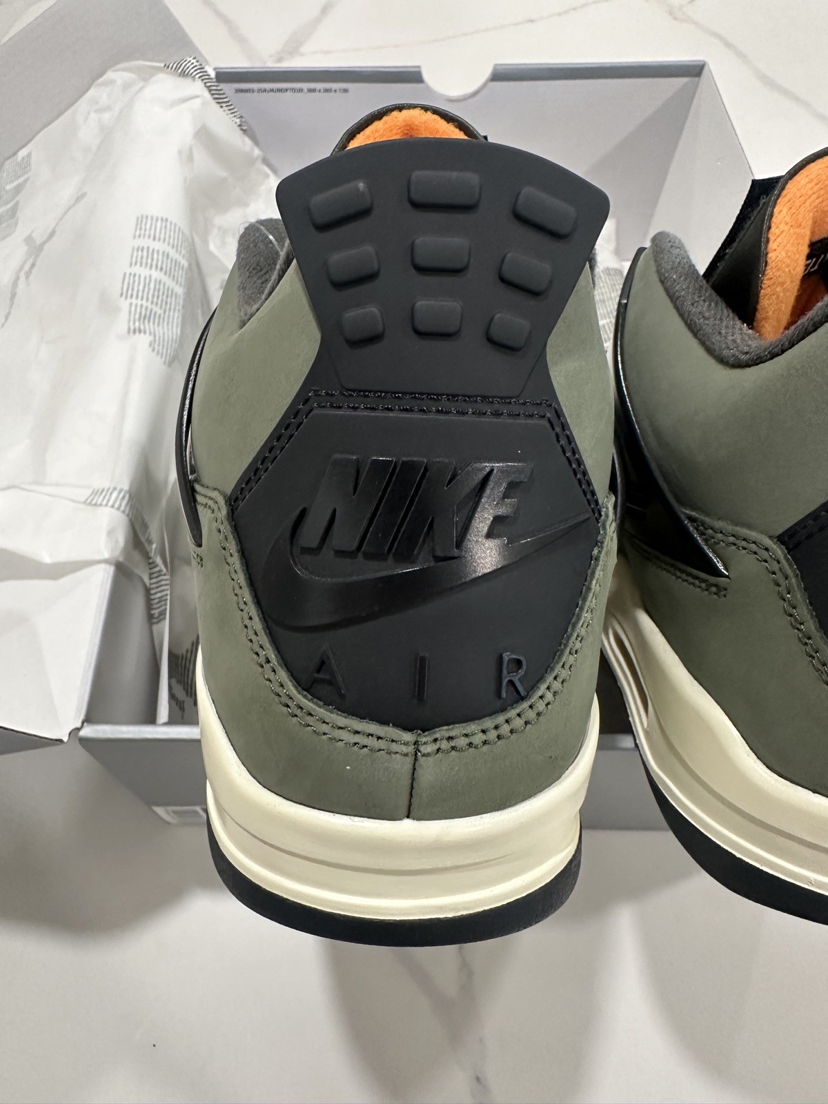 SAOLA IN MANO??2025 IMBATTUTO X JORDAN AJ 4 RETRÒ DEEPGREEN CLEMENTINE Taglia 12 M