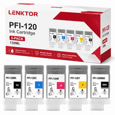 PFI-120 5PK 130ML Ink for TM-200 TM-205 TM-300 TM-305 GP-200 GP-300 imagePROGRAF