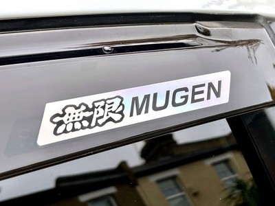 2x MUGEN Windabweiser Visier Aufkleber Sticker 15,5cm x 2,3cm Honda Fit/Jazz GE