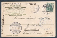 Dt, Post in der T&uuml;rkei, Incoming Ansichtkarte  aus Berlin Cafe/Hotel Bauer.