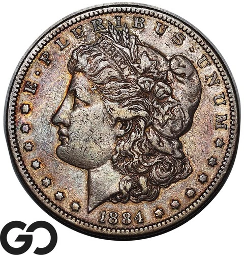 1884-S Morgan Silver Dollar Coin, Tough XF Better Date