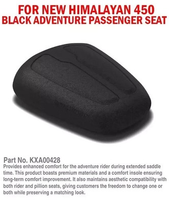 ''BLACK ADVENTURE PASSENGER SEAT'' FIT FOR ROYAL ENFIELD NEW HIMALAYAN 450