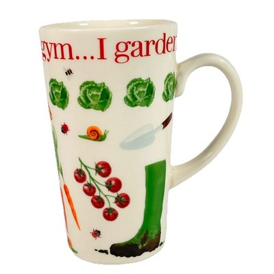Whittard of Chelsea I Don t Go To The Gym I Garden Tall Latte Becher handbemalt