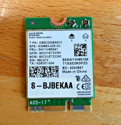 Intel WiFi BE200NGW NGFF M.2 Card