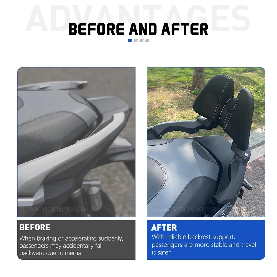 Cojín cojín asiento trasero respaldo pasajero para Honda ADV350 NSS350 NSS Forza 350 Foto 2 de 4