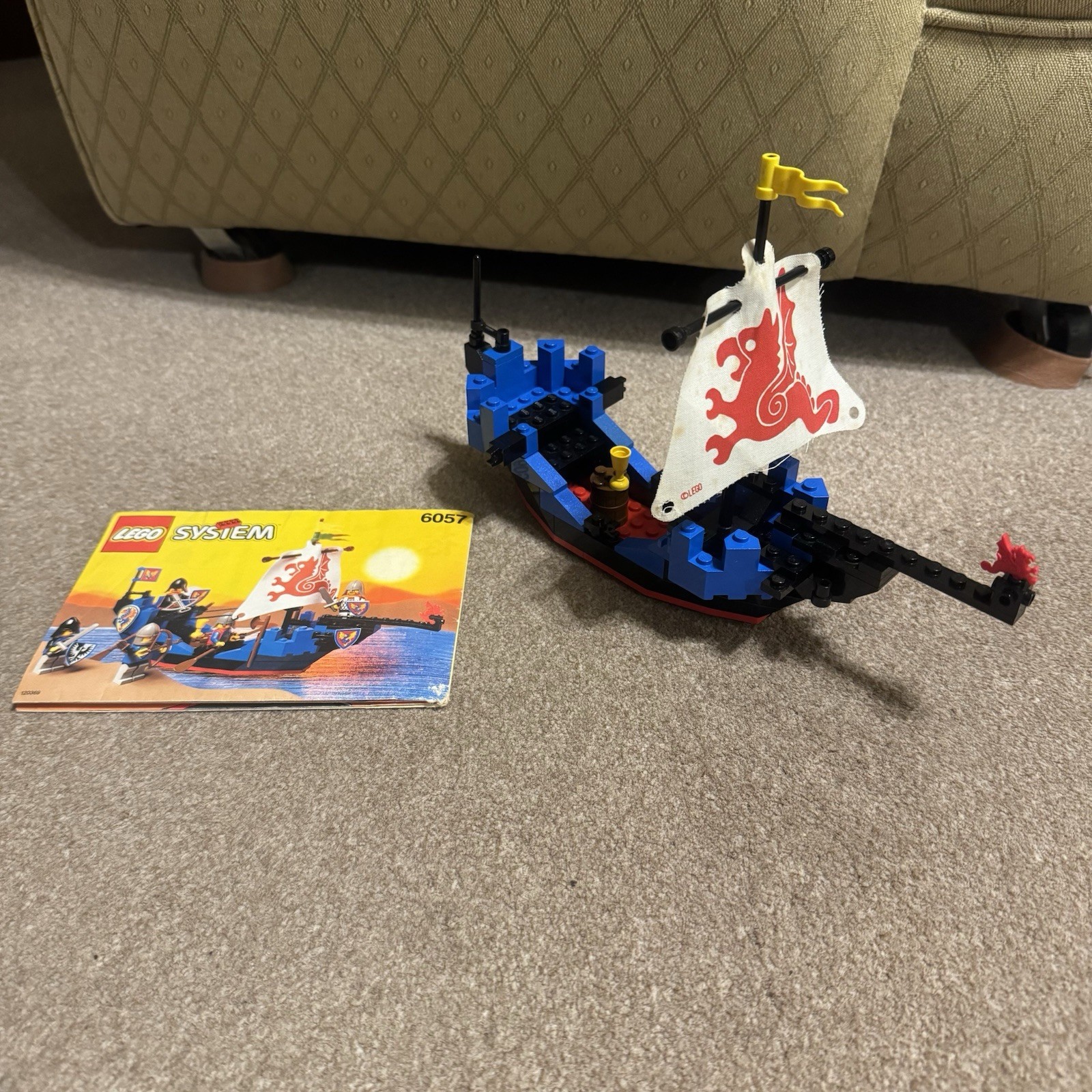 LEGO Castle Black Knights 6057 Sea Serpent Instructions Incomplete No Figures