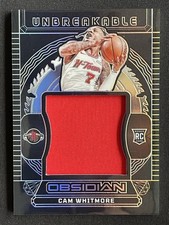 Cam Whitmore 2023-24 Panini Obsidian Unbreakable Jersey RC /249 #UM-CWH