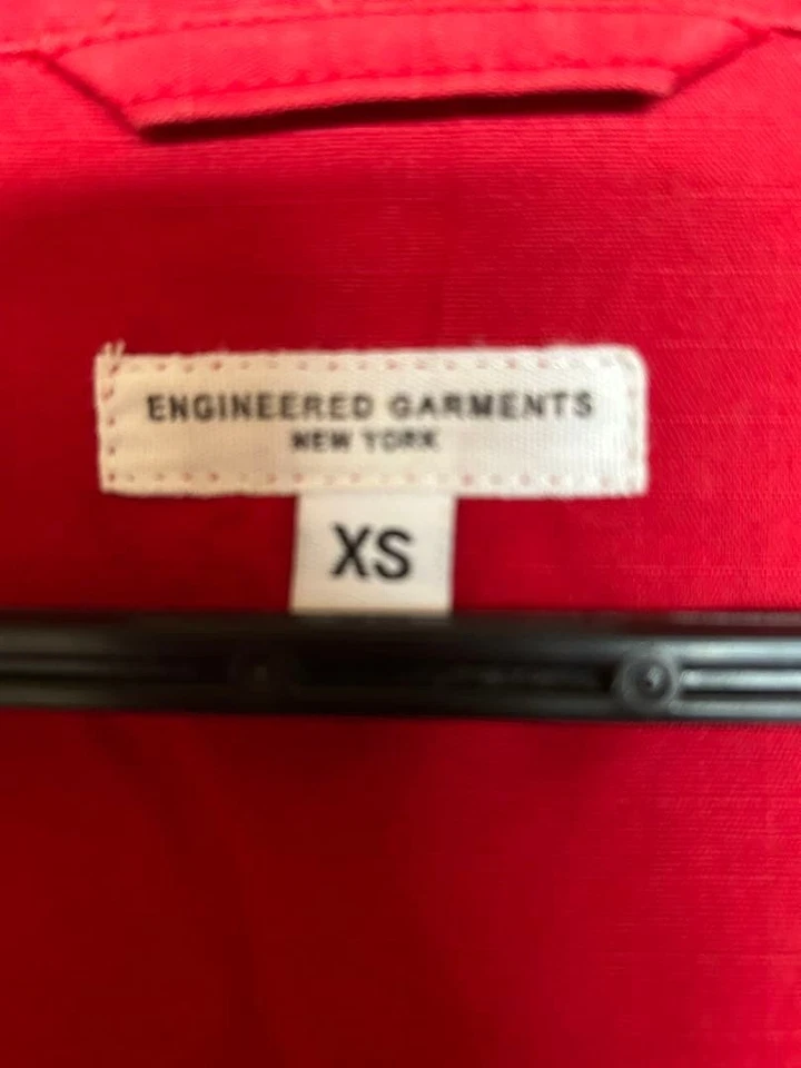 Engineered Garments Mountain Parka XS Red Front Zipper Pockets #EL ZCA - Image 3 of 4