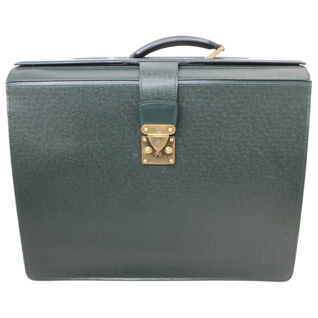 Vuitton — Louis Vuitton Tiga Ural M30024 Leather Green Business Bag Women's #KNB1645