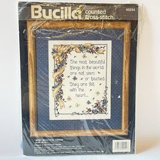 Bucilla Counted Cross Stitch Partial Kit "Most Beautiful Things   40254 9X12"