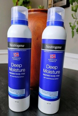 (2) Neutrogena Norwegian Formula Deep Moisture Express Body Mist 6.7 Oz Each New