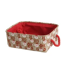 Christmas Basket for Gifts Empty Christmas Holiday Decor Collapsible Storage Bin