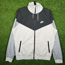 Nike Windrunner Hooded Jacket Mens Large Black White Grey Colorblock