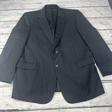 Jos A Bank Signature Collection 48R Charcoal Pinstripe Wool Blazer Jacket