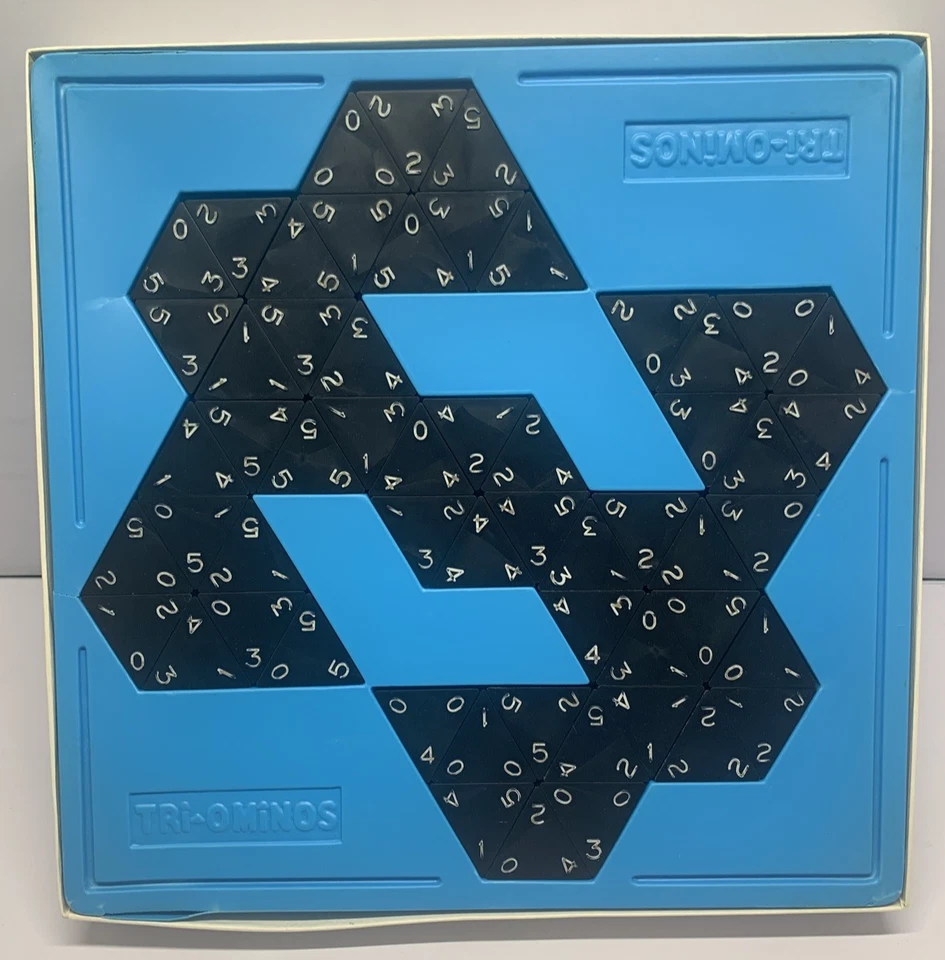 Tri-ominos Triominos Dominoes Board Game By Ideal  1968 Vintage 100% Complete - Image 2 of 4