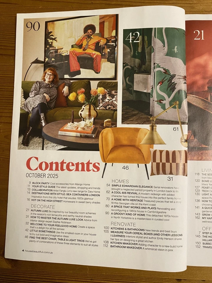 3 House Beautiful Magazines from October to December 25 in good clean condition - Image 3 of 4