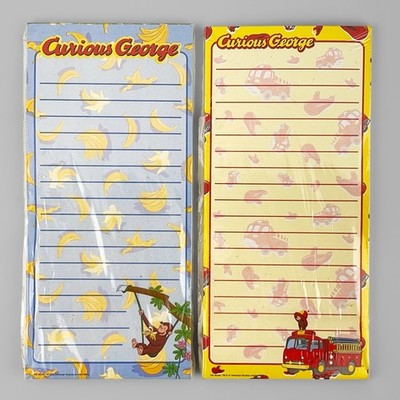 Vintage Curious George Notepads Lot of 2 - 8x4 
