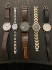 Citizen Timex Fossil Vintage 5 Untested Watches Good Condition Lot