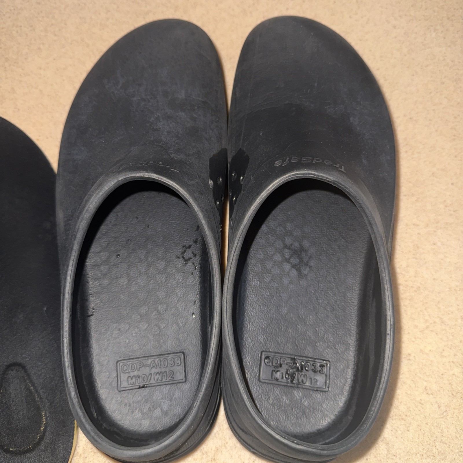 Black rubber clog Resistant Work Oil Kitchen Men's10 w12 Non Slip Water Safety