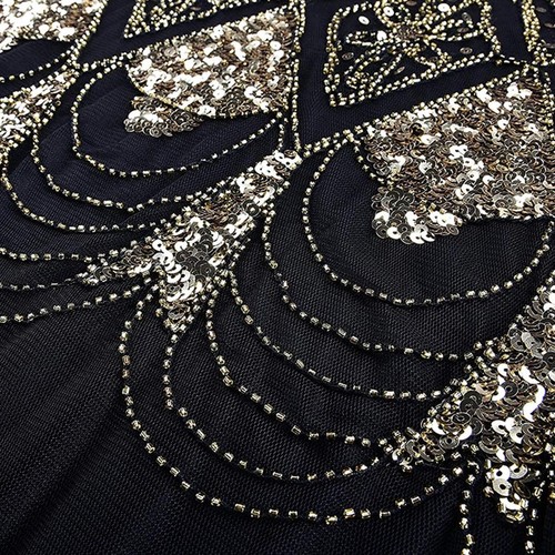 Women’s 1920s Vintage Flapper Fringe Great Gatsby Party Dress Sequin Maxi... - Picture 6 of 6