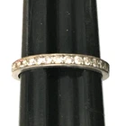 Vintage Ring MARKED DQ CZ 925 STERLING SILVER Size 8 Band Jewelry lot y