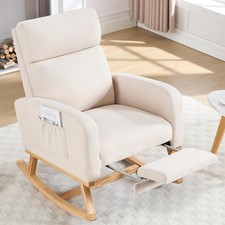 Rocking Chair Nursery Nursing Rocking Chairs W/ Foot Rest for Mom Nursery Glider