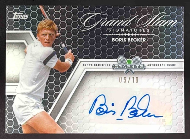 2026 Topps Graphite Boris Becker Grand Slam Signatures White Refractor Auto #/10