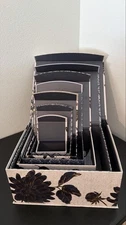 Set of 7 Floral Nesting Gift Boxes – Decorative Storage Organizer – NEW