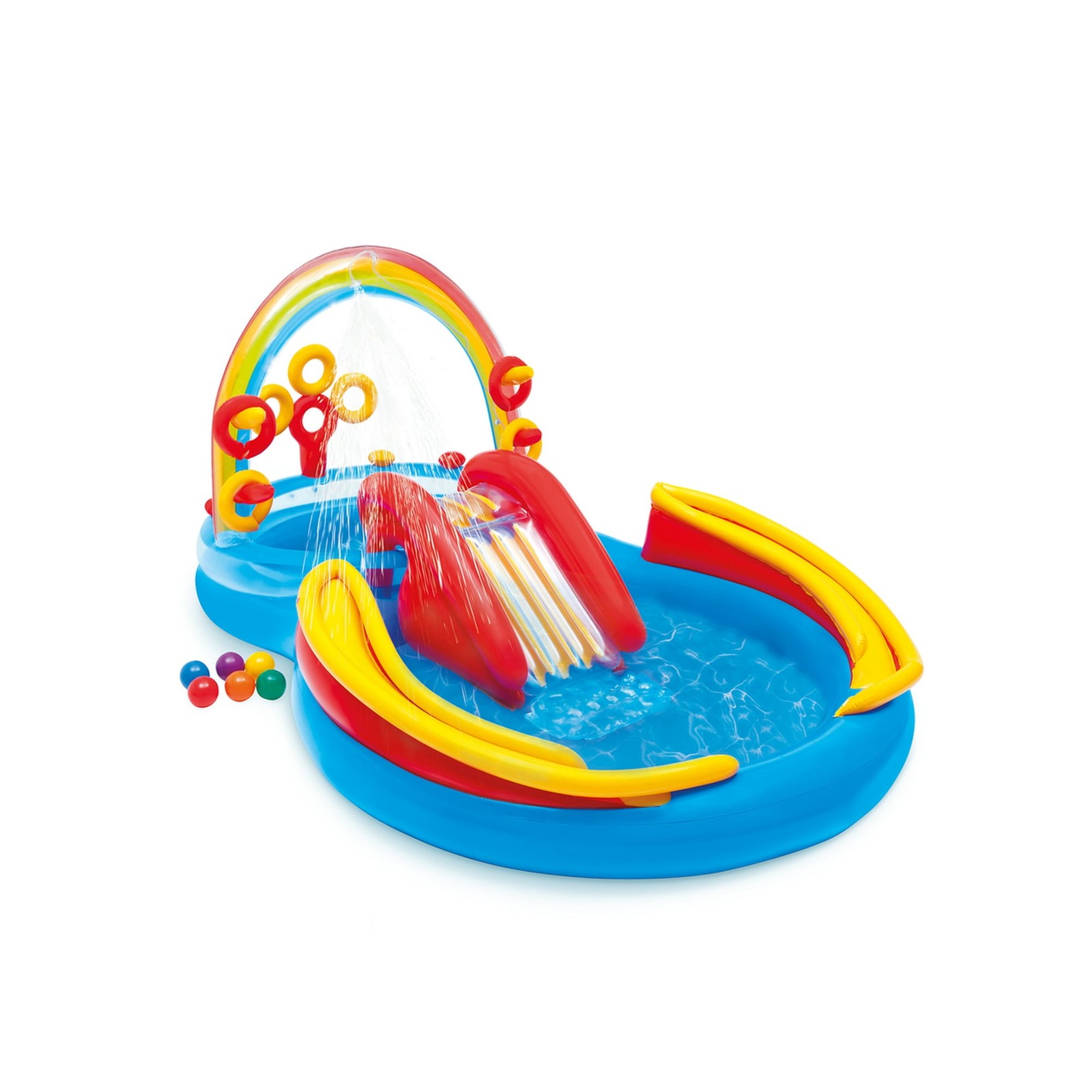 Intex Rainbow Ring Inflatable Play Center Kids Swimming Pool