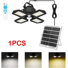 Solar Pendant Light Outdoor Indoor 168LED Solar Powered Motion Sensor Shed Light